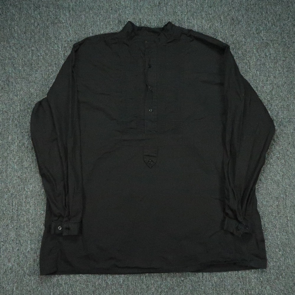Scully Shirt Mens Large Black Gambler Long Sleeve Pullover Western Henley